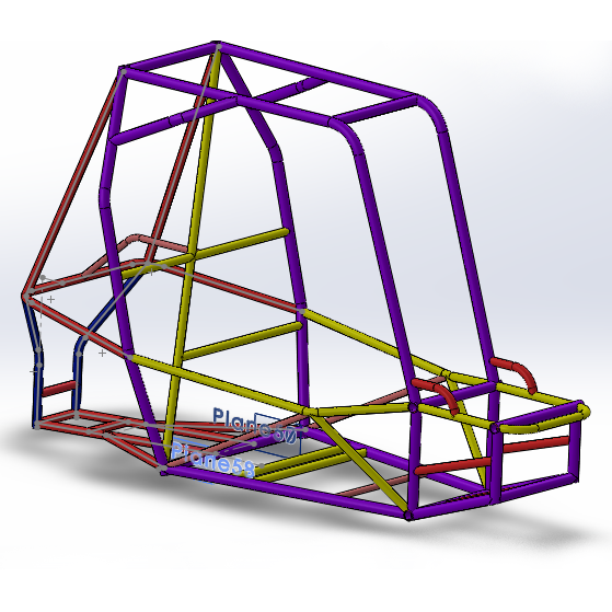 FEA of the Baja frame.