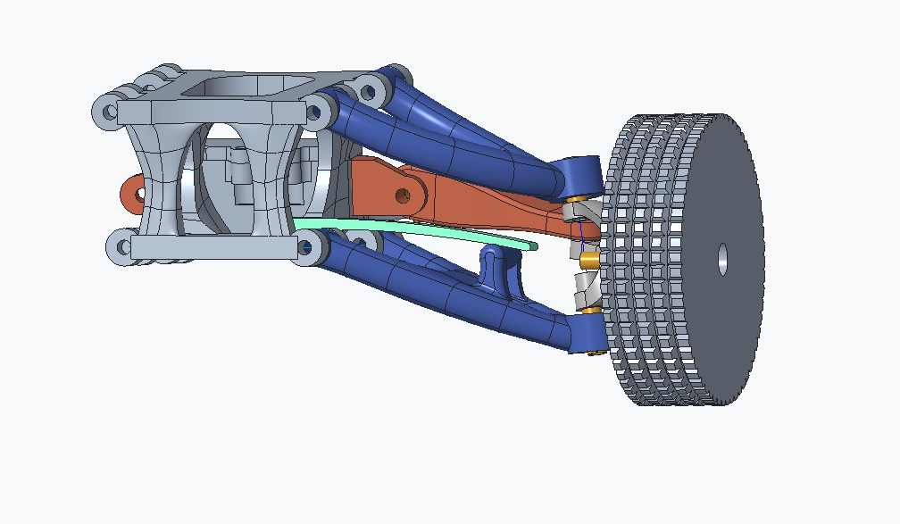 Image of the front suspension's CAD model.