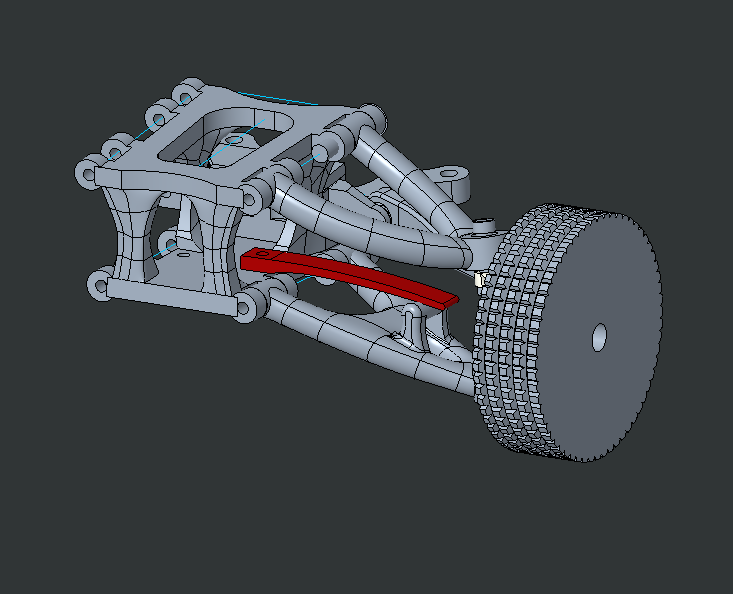 Image of complant cantilevers I used as shock absorbers.