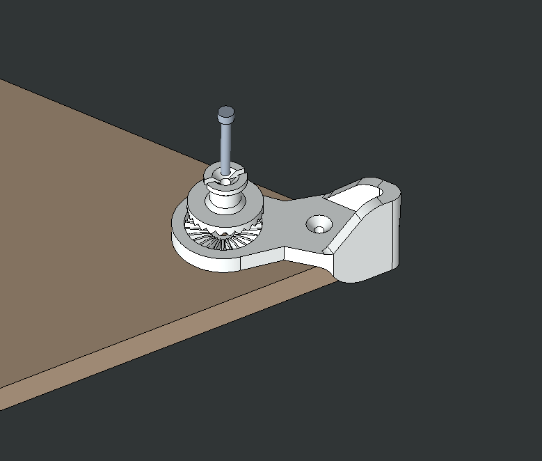 Image of a Cad model of the tensioner.