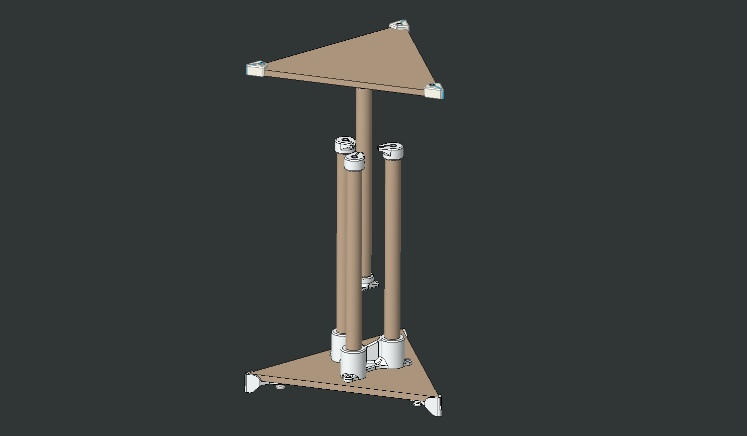 Image of the Creo model of a floating table.